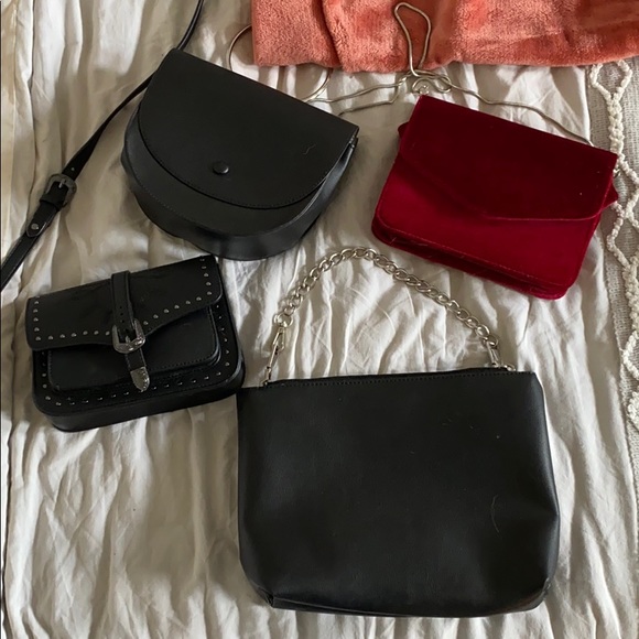 Lot of 5 bags, velvet leather american eagle straw - Picture 1 of 7